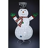 180CM XXL LED Weihnachtsmann Schneemann Weihnachtsfigur faltbar mit 200 LED's IP44 für den Innen- und Außenbereich