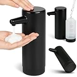 Schaumseifenspender Seifenspender in Schwarz Spülmittelspender für Bad, Toilette und Küche - Pumpspender Flüssigseifenspender - bis zu 75% weniger Seife verbraucht
