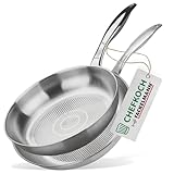 FACKELMANN Chefkoch Bratpfannen 2er-Set München aus Edelstahl Ø 28 & 24cm, Induktionsgeeignet & Spülmaschinenfest