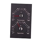 #N/A Sauna Thermometer Hygrometer Messgerät, Sauna Temperaturmessgerät, 2 Zoll, Luftfeuchtigkeitstemperaturmessung für Den Saunaraum