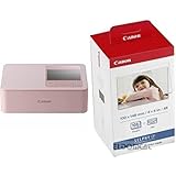 Canon SELPHY CP1500 Mini Fotodrucker rosé inkl Druckerkartusche RP-108, 108 Blatt
