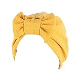 Cap Dinosaurier Kinder Frauen Muslim Turban Hatbow Hair Bonnet Head Scarf Wrap Cover Cap Herren Schwarz Verstellbar (Yellow, One Size)