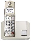 Panasonic KX-TGE250GN Schnurlostelefon (Bis zu 1.000 Telefonnummern sperren, übersichtliche Schriftgröße mit starkem Kontrast , extra lauter Hörer, Voll-Duplex Freisprechen)