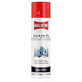 BALLISTOL 25307 Silikon-Öl 400ml Spray – Mineralöl-freie Schmierung für Gummi, Polymere, Plastik, Metalle - Säurefrei, weiß