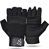 Igoera®️ Kletterhandschuhe mit hochwertigen u. robusten Nähten, Fingerhandschuhe zum Klettern u. Bouldern für mehr Grip u. Schutz am Fels u. an der Wand, Unisex (L)
