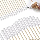 Keeoysie Ear Cleaning Stick，100 Stück Hunde Wattestäbchen Ohrreiniger, Ohr Reinigung Ohrreiniger Hund Ohrenreiniger Hund Ohrmilben Katze Geeignet für Haustiere Hunde, Katzen (15cm/12cm)