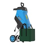 Güde Gartenhäcksler GH 2501 (2500 W, Messertechnik, wartungsarm, Selbsteinzug, Transporträder, Überlastsicherung, max. Astdicke 45 mm, inkl. Fangsack 45 L und Zuführhilfe)