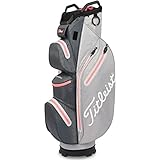 Titleist Cart 14 StaDry Golftasche, Grau/Anthrazit/Koralle, Einheitsgröße