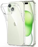 ESR für iPhone 15 Hülle, klares Silikon Case, stoßfeste dünne Abdeckung, vergilbungsbeständige dünne transparente TPU-Handyhülle for iPhone 15, Zero Serie, Klar