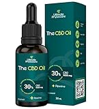 ULTIMATE PHYSIOCARE Cbd öl 30%, 30ml Großformat, 9000mg Premium-Produkt, Cbd Tropfen, Cannabisöl Cannabis, Reines Hanföl, Cannabidiol tropfen, MCT (Kokosnuss) und Piperin. Europäisches Premium CBD..