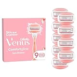 Gillette Venus Comfortglide Spa Breeze Rasierklingen Damen, 9 Ersatzklingen für Damenrasierer mit 3-fach Klinge