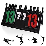 mizikuu Anzeigetafel 6 Stellig, Digit Flip Zähltafel Wettkämpfe Tragbare Punktetafel wasserdichte Scorebord 0-99 Sportanzeigetafel Punktezähler für Fußball Basketball Badminton Volleyball Tischtennis