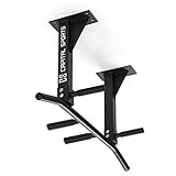 CAPITAL SPORTS Klimmzugstange Wand - Pull Up Bar für Deckenmontage, 3 Griffgruppen, belastbar bis 350kg, rutschsicher, stabil, schwarz