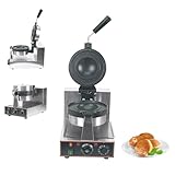 VoOqo Eiscreme-Burger-Maker, 1300 W UFO-Burger-Maker, 50–300 °C Temperaturregelung, doppelseitige Heizung, 5-Minuten-Timer, unbeschichtet, für Haushalt oder Gewerbe