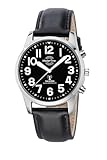 Master Time Funk Quarz Sprechende Herren Uhr Analog mit Leder Armband MTGA-10868-22L