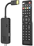 Dcolor DVB-S/S2 Sat Receiver - HDMI Full-HD 1080P Satelliten Receiver TV Stick [Versteckt Hinter TV] - USB2.0 Media Player und PVR-Rekorder [2in1 Fernbedienung] [Astra Hotbird Vorinstallation]