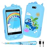 Kinder Handy, Kinder Kamera, Kinder Smartphone, Kinderhandy Spielzeug Mit Telefonkarte, Mit 28 Spiele Anruf SOS Kamera Musik Wecker. Einhorn-Geschenkspielzeug 3-9 Jahre Geschenke (Blau)