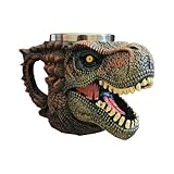 Kaffeetasse - 7 Zoll Thermobecher für heiße und kalte Getränke, Dinosaurier-Thema mit auslaufsicherem Deckel, isoliertes Getränk für Zuhause, Schlafsaal, Camping, Hotel, Büro