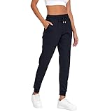 COMEOR Jogginghose Damen - Baumwolle Sporthose Lang Warme Trainingshosen, Frauen Freizeithosen, Sweatpants mit Regular Passform für Fitness, Yoga, Freizeit (Schwarz XL)