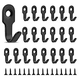20 Stück Mini Wandhaken Zum Schrauben Kleiderhaken Haken Zum Schrauben Kleine Haken Einzeln Garderobenhaken Schlüsselhaken Haken Schwarz Mit 20 Schrauben Für Schlafzimmer, Wohnzimmer und Küche