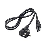 Akyga Stromkabel AK-NB-08C Netzkabel für Laptop Notebook 3 Pin Polig IEC C5 / EU CEE 7/7 1m, Kaltgerätekabel schwarz, Cu 100% Kupfer, 3x0.75 mm2 HQ