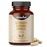 Weihrauch Kurkuma Komplex 120 Kapseln | mit Weihrauch-Extrakt und Kurkumapulver und weiteren abgestimmten Pflanzenpulvern & -extrakten | Komponenten aus der ayurvedischen Lehre | vom Achterhof