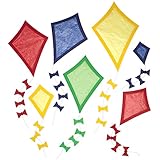 Papierdrachen Fensterbilder - 24 vorgestanzte Drachen zum Basteln für Kinder - Herbstbasteln mit Tonkarton und Transparentpapier - Set 2