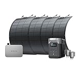 EcoFlow PowerStream Balkonkraftwerk, WiFi netzgekoppelter Mikrowechselrichter, 100W Flexible Solarpanels × 4, DELTA 2 tragbare Powerstation, Smart Plugs × 2, App-Steuerung, Energieverbrauchssteuerung