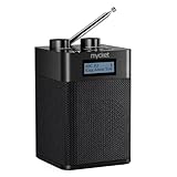 Mycket DAB/DAB+ Digital und UKW Radio, Batteriebetriebenes Radio, tragbares DAB Radio, wiederaufladbares Radio mit Bluetooth/U-Disk, 80 voreingestellte Sender, Kopfhörereingan, für Zuhause, Reisen