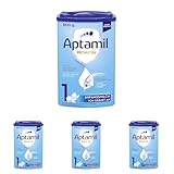 Aptamil Pronutra 1 – Anfangsmilch von Geburt an, Mit DHA, Nur Laktose, Ohne Palmöl, Babynahrung, Milchpulver, 1x 800 g (Packung mit 4)
