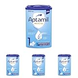 Aptamil Pronutra 1 – Anfangsmilch von Geburt an, Mit DHA, Nur Laktose, Ohne Palmöl, Babynahrung, Milchpulver, 1x 800 g (Packung mit 4)