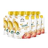 Amazon-Marke: Mama Bear vegetarisch Quetschie Bio Apfel, Banane und Haferflocken, 90g (6er-Pack)