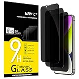 NEW'C 3 Stück, Sichtschutz für iPhone 14, iPhone 13, iPhone 13 Pro für Panzerglas (6,1 Zoll) für Panzerglas, Verbesserter 28-Grad-schutzwinkel, Ultra-Haltbare 9H Härte, Blasenfrei