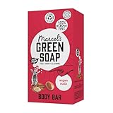 Marcel's Green Soap - Dusch Bar Argan & Oudh - Dusch Seife - Körperseife Fest - Umweltfreundlich - Vegan - 97% Biologisch abbaubar - 150 gr