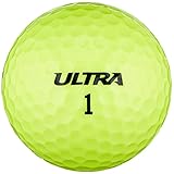 Wilson Ultra, weiche 2-piece Golfbälle für Weite Distanzen,15er Pack, Weiche Ionomerhülle, Gelb