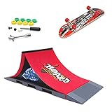 KETIEE Finger Skateboard Rampe, Mini Griffbrett Skate Park Kit Rampenteile Fingerboard DIY Finger Skate Boarding Ultimate Sport Training Requisiten Spielzeug für Kinder, A