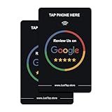 NFC Tap Card for Google Review Compatibility, One-Tap Instant Feedback & Ratings | Enhance Customer Interaction & Increase Business Reviews | Reusable Taps | Compatible with All Smartphones (2-Pack)