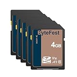 ByteFest SD Karte 4GB 20 Pack, Speicherkarte SDHC, Class 10, U1, V10, A1, Full HD Video, Memory Card (4GB, 20 Pack)