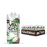 Vita Coco - gepresstes Kokoswasser 12x330ml, glutenfrei, voll mit Vitamin C & Potassium, Kokosgeschmack