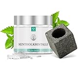 LoWell® - Sauna Set Mentholkristalle 100g + Aufgussstein - Ideale Kombination - Tolles Geschenk-Set - Menthol Kristalle Sauna