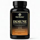 Pure Mastery® Pure IMMUNE – Vitamin C + Vitamin D3 (2000 I.E.) + Vitamin K2 (K2VITAL®) – Immun-System, Knochen, Muskeln – 90 vegane Kapseln, 3-Monats-Vorrat