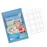 24PCS Kleber Sonne Erkennungsaufkleber Wasserbeständiges Design Tracks Sonnenschutzmittel Effektivität Während Sports Beach Trips Familiengroße Sonnenüberwachung Patches