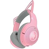 Razer Kraken Kitty V2 BT - Drahtloses Bluetooth RGB Gaming-Headset mit leuchtenden Katzenohren (Bluetooth 5.2 mit Gaming-Modus, TriForce 40mm Treiber) Quartz