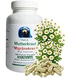 MUTTERKRAUT 180 Kapseln Migränekraut nach HILDEGARD VON BINGEN Feverfew 'Kopfgewitter' - NATURDOSIERT = 100% NATUR pur. OHNE ZUSATZSTOFFE. 26307-180