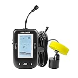 FBJAMZ Angelfinder Fischfinder Sonar Schallgeber Alarmgeber Schallgeber 0,6-100m Angelecholot Echolot Angelausrüstung Zubehör