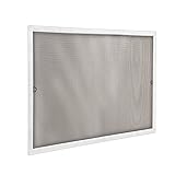 jarolift Fliegengitter für Fenster SlimLine Insektenschutz ohne Bohren, mit Alurahmen Spannrahmen, Mückenschutz Mückengitter, 60 x 150 cm, Weiß