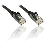 PremiumCord Netzwerkkabel, Ethernet, LAN & Patch Kabel CAT5e, UTP, Schnell flexibel & Robust RJ45 Kabel 1Gbit/S, AWG 26/7, Kupferkabel 100% Cu, Schwarz, 5m
