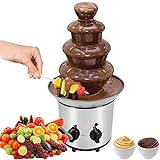 Schokoladenfondue-brunnenmaschine, 3-stöckiger Mini-schokoladenschmelztopf, 1,5-pfund-kapazität/Einfach Zu Montieren, Für Butterkäse-pralinen,TypeB