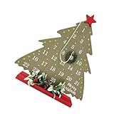 KONTONTY Countdown -Kalender Weihnachts-Countdown-Zeichen intelligenter Kalender Adventskalender aus Holz weihnachtlicher adventskalender Weihnachtsbaum Adventskalender hölzern