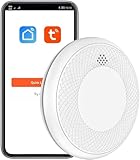 Safeliveo Rauchmelder WLAN 10 Jahre Batterie mit App Benachrichtigung, Stummschaltung und Selbsttest Funktion ，Entspricht DIN EN 14604(Kompatibel mit Tuya/Smart Life APP)-1 Stück